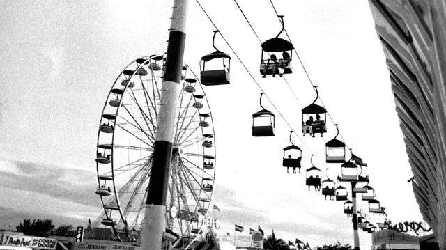 The fair midway in 1988.